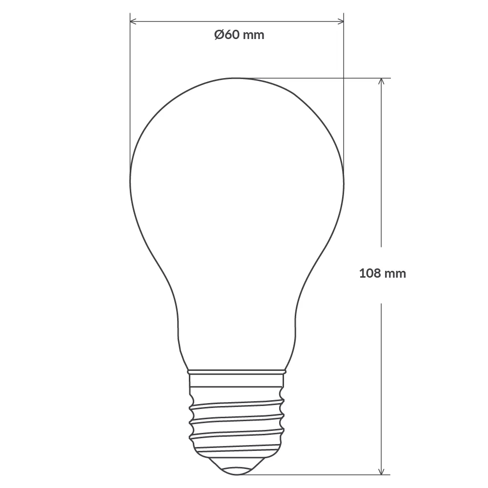 10W GLS LED Bulb E27 Clear in Soft White