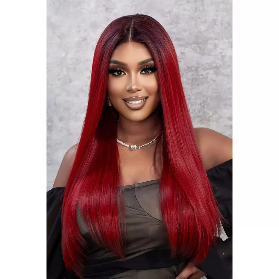 13*2" Lace Front Wigs Synthetic Straight 26" 150% Density