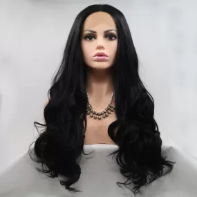 13*3" Lace Front Wigs Synthetic Long Wavy 24" 130% Density