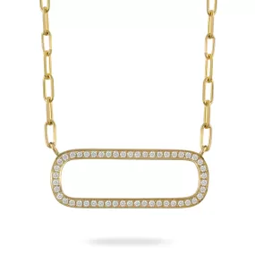 18k Diamond Frame Necklace