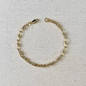 18k Gold Filled Link Chain Bracelet