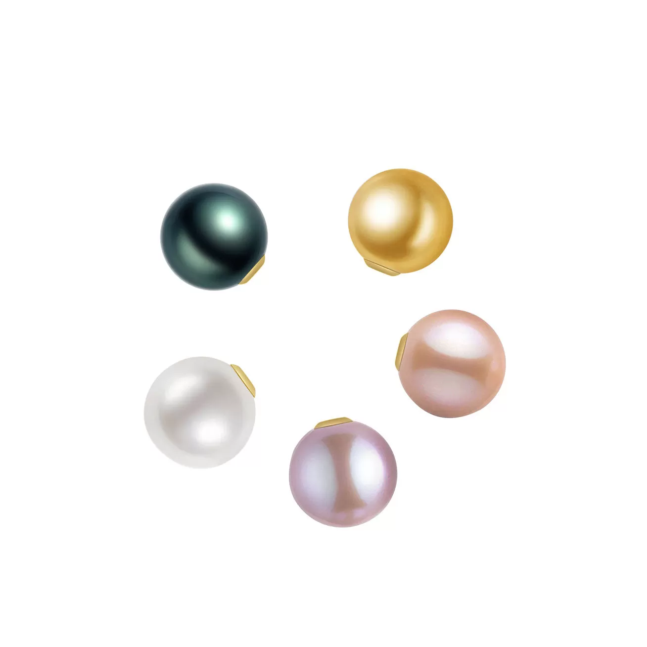 18K Solid Gold Interchangeable Freshwater Pearl Ring KR00015 | Possibilities