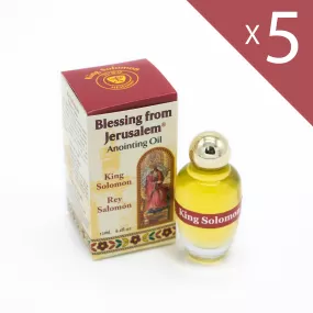 5 x Anointing Oils King Solomon 12 ml - 0.4 oz From Holyland (5 bottles)