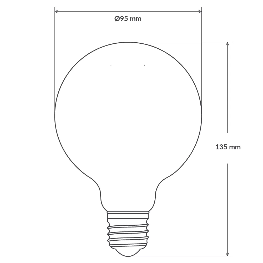 8W G95 LED Globe E27 Opal in Natural White