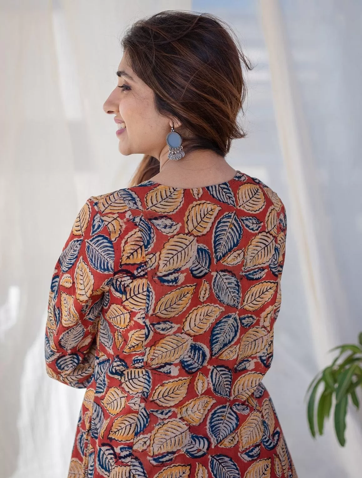 Aaradhaya Kalamkari Kali Cotton Kurta