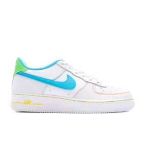 Air Force 1 LV8 BG (GS) - White/Baltic Blue/Action Green