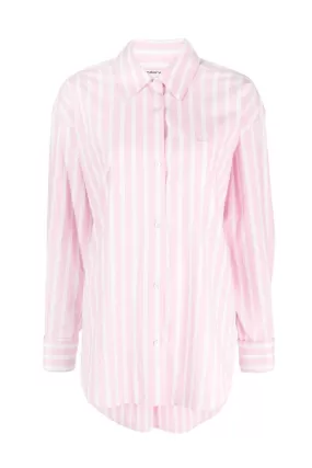 Alexander Wang Clear Hotfix Shirt Jacket - Pink/ White