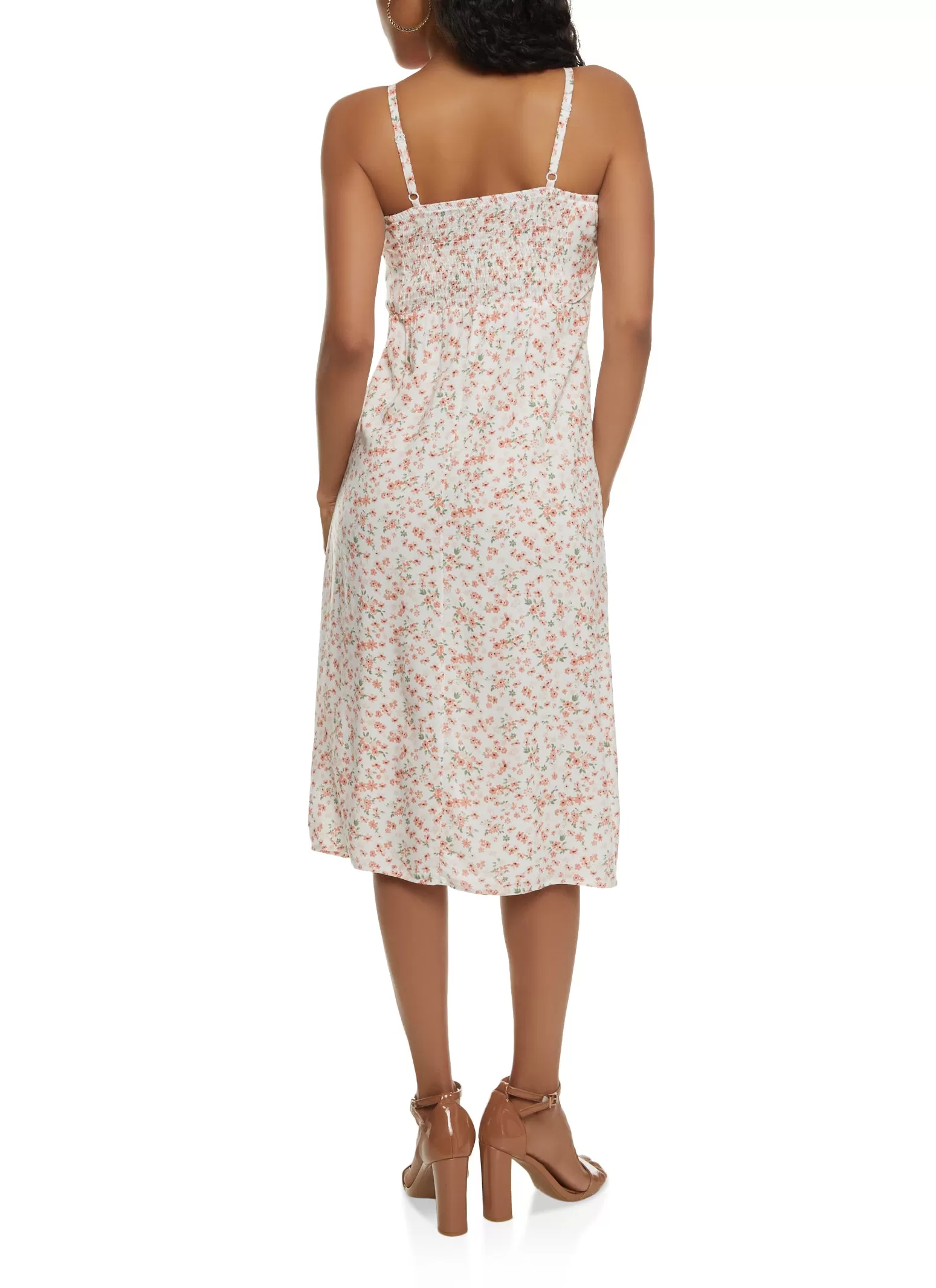 Almost Famous Floral Split Thigh Dress