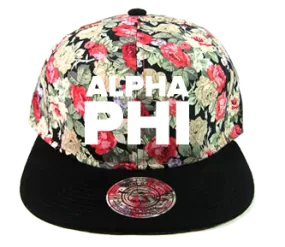 Alpha Phi Floral Snapback