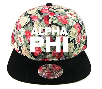 Alpha Phi Floral Snapback