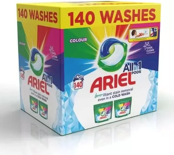 Ariel All in One Colour Washing Capsules/Pods laundry detergent - 140 Wash