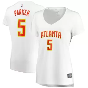 Atlanta Hawks Jabari Parker Fanatics Branded Replica Fast Break Player Association Jersey Womens - White | Ireland K0492G8