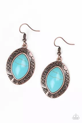 Aztec Horizons - Copper Earring