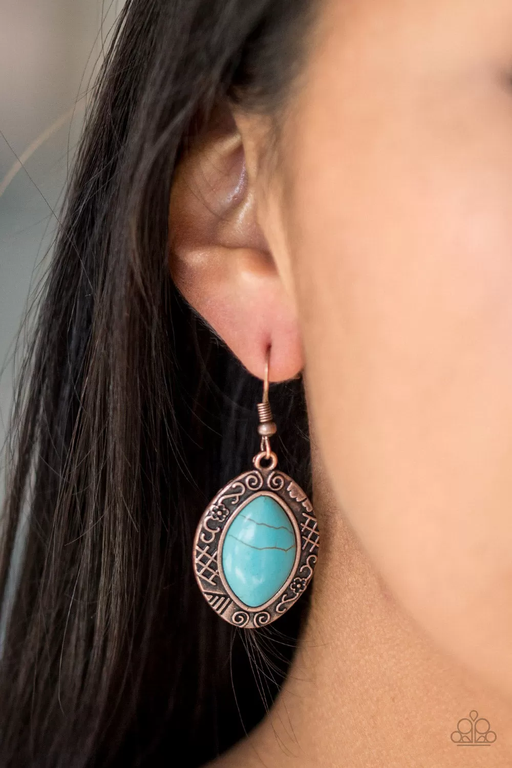 Aztec Horizons - Copper Earring