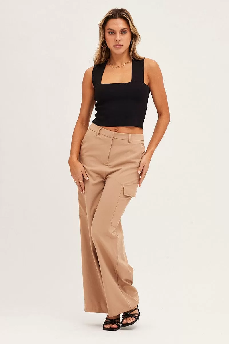 Beige Cargo Pant