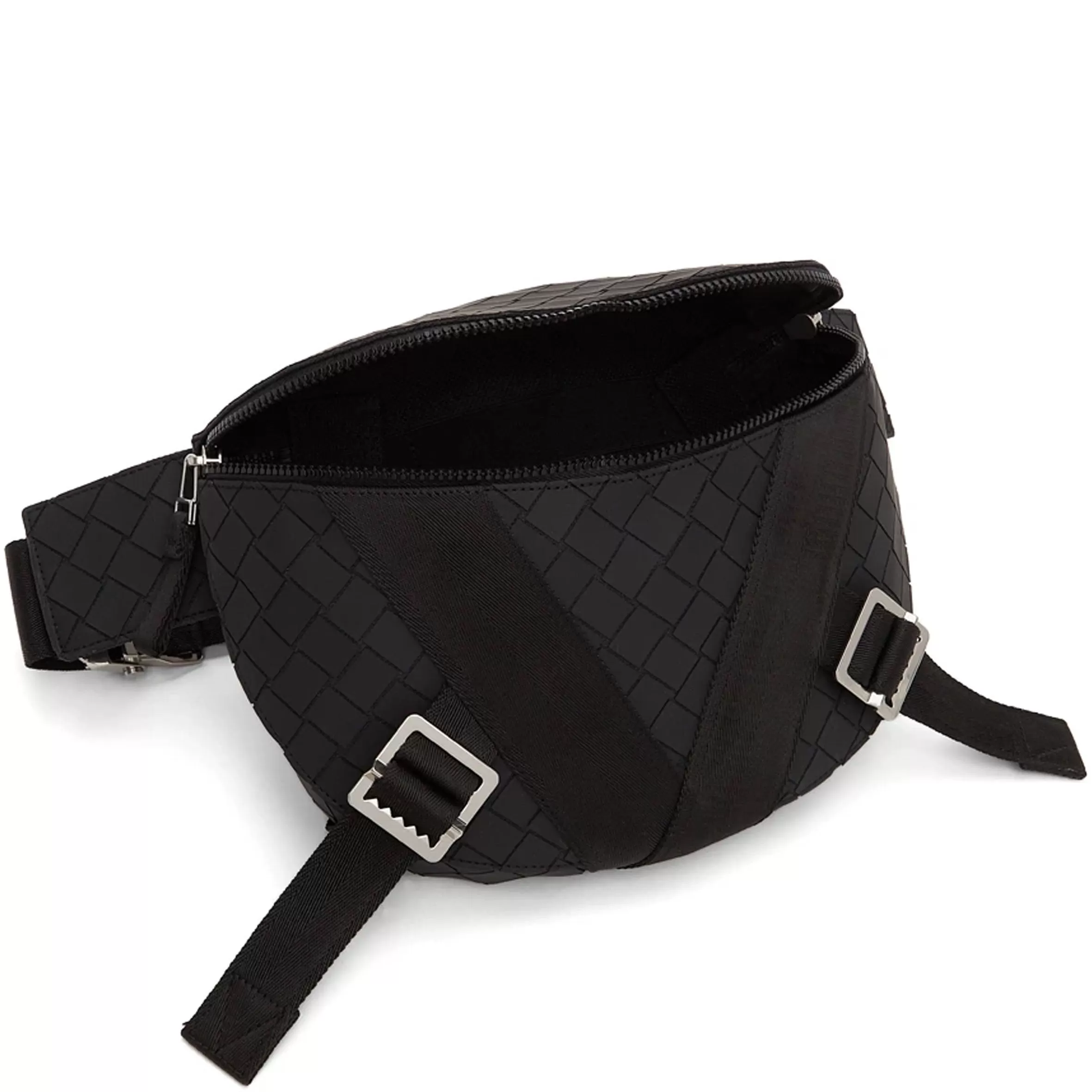 Belt Bag Intrecciato Rubber, Black