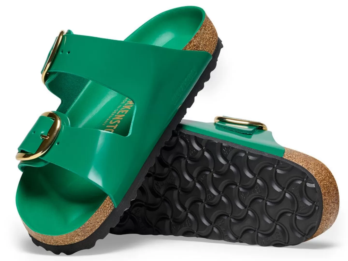 Birkenstock: Arizona Big Buckle High-Shine Digital Green