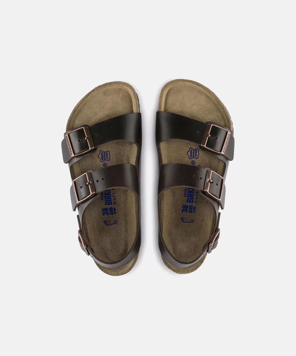 Birkenstock Milano Leather Dark Brown Sandals