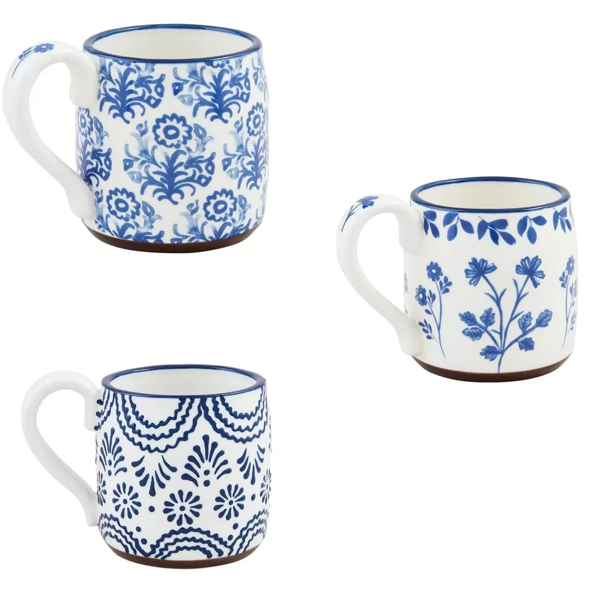 Blue Floral Mugs