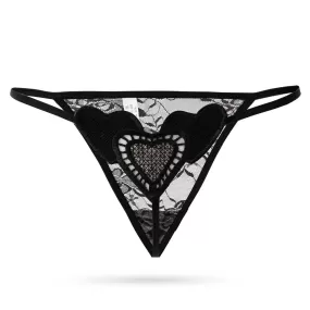 Booty Heart Lace G String Panty