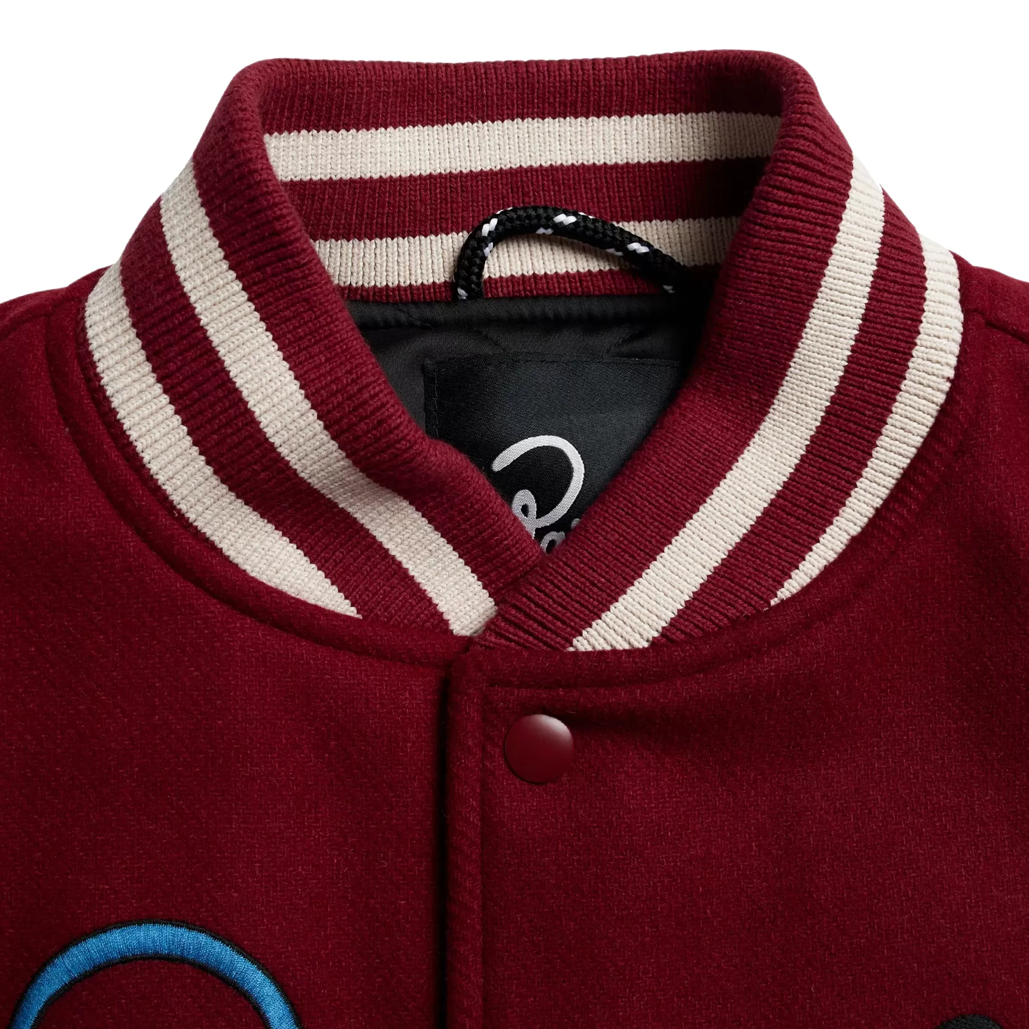 By Parra Run Sit & Bike Varsity Jacket Dark Red 50141