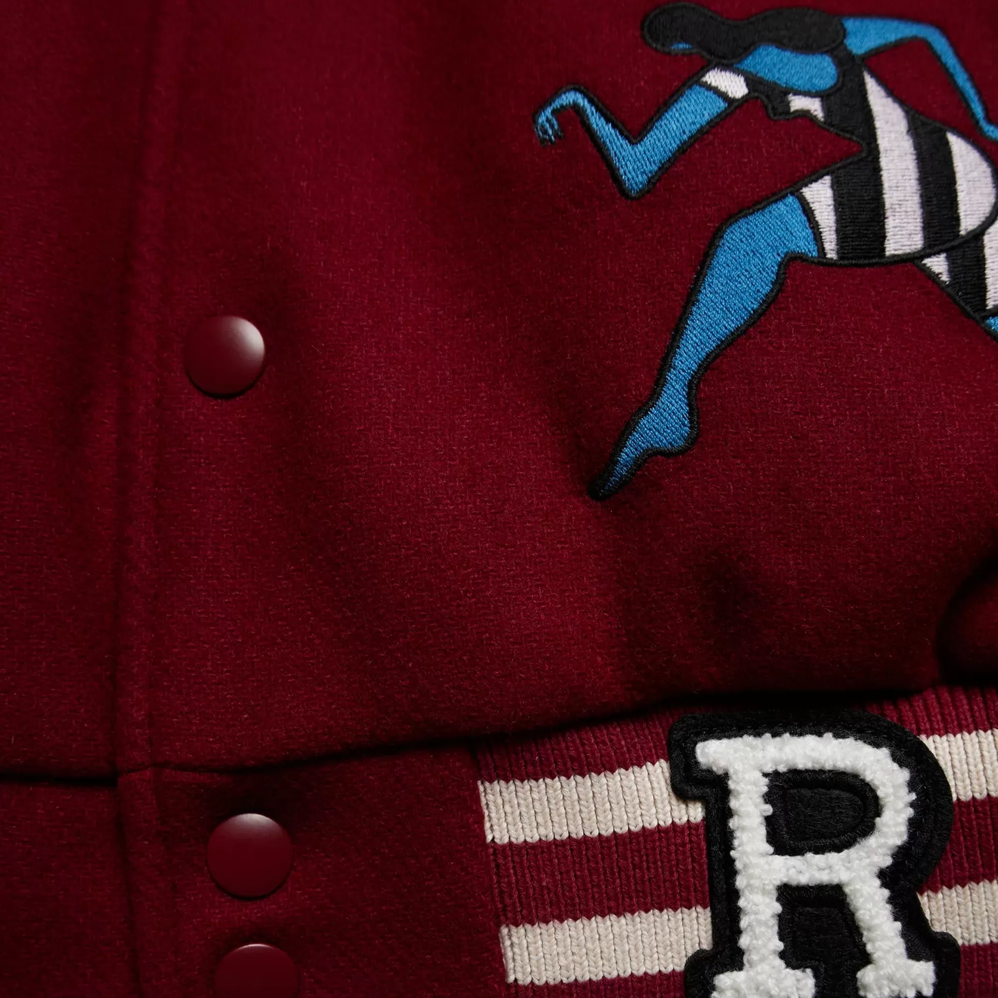 By Parra Run Sit & Bike Varsity Jacket Dark Red 50141