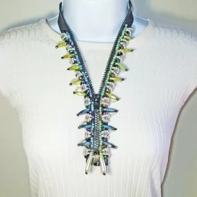 Carmella, Beaded Zipper Necklace