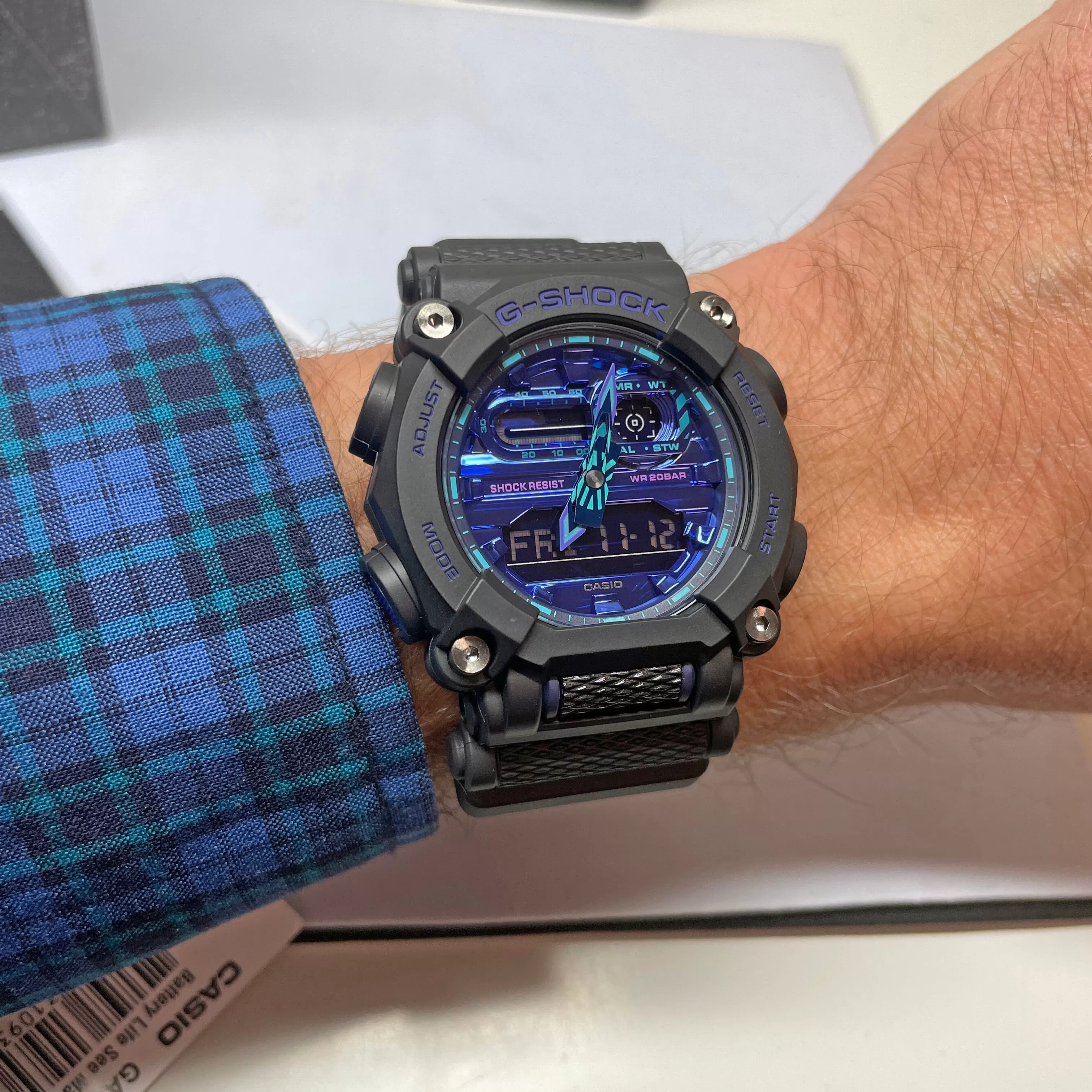 Casio G-Shock GA900VB-1A Virtual World Metallic Watch Purple Violet