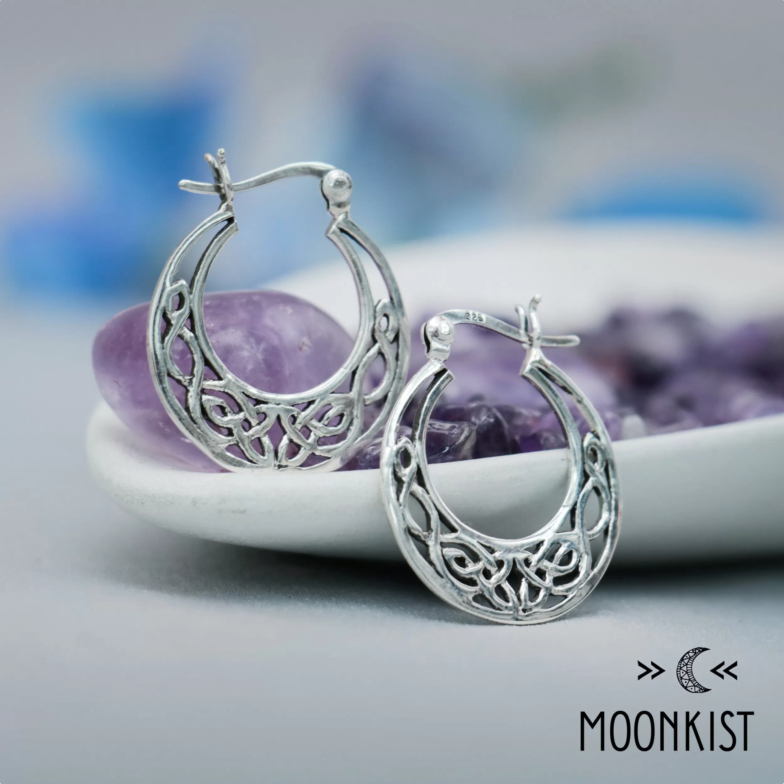 Celtic Hoop Earrings | Moonkist Designs