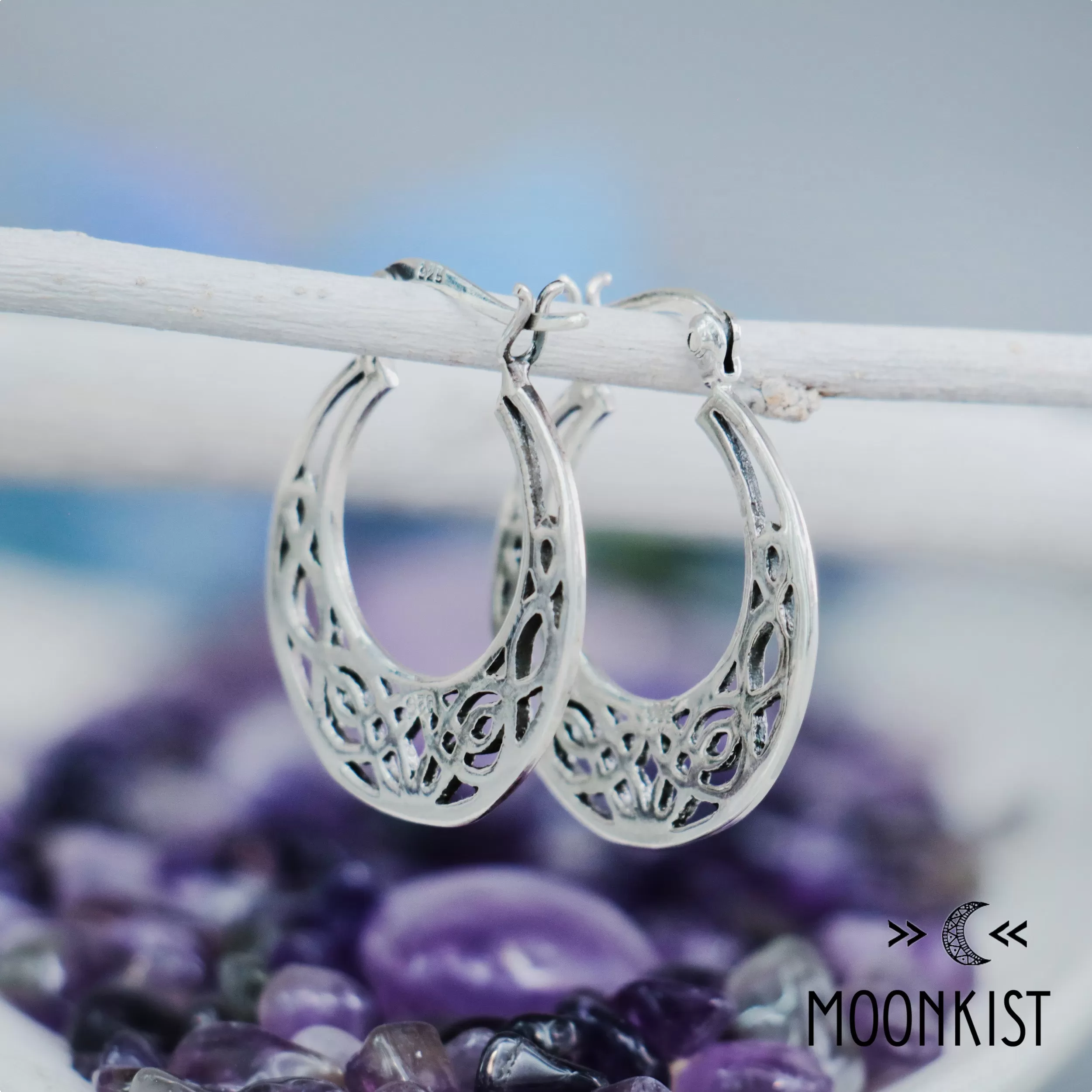 Celtic Hoop Earrings | Moonkist Designs