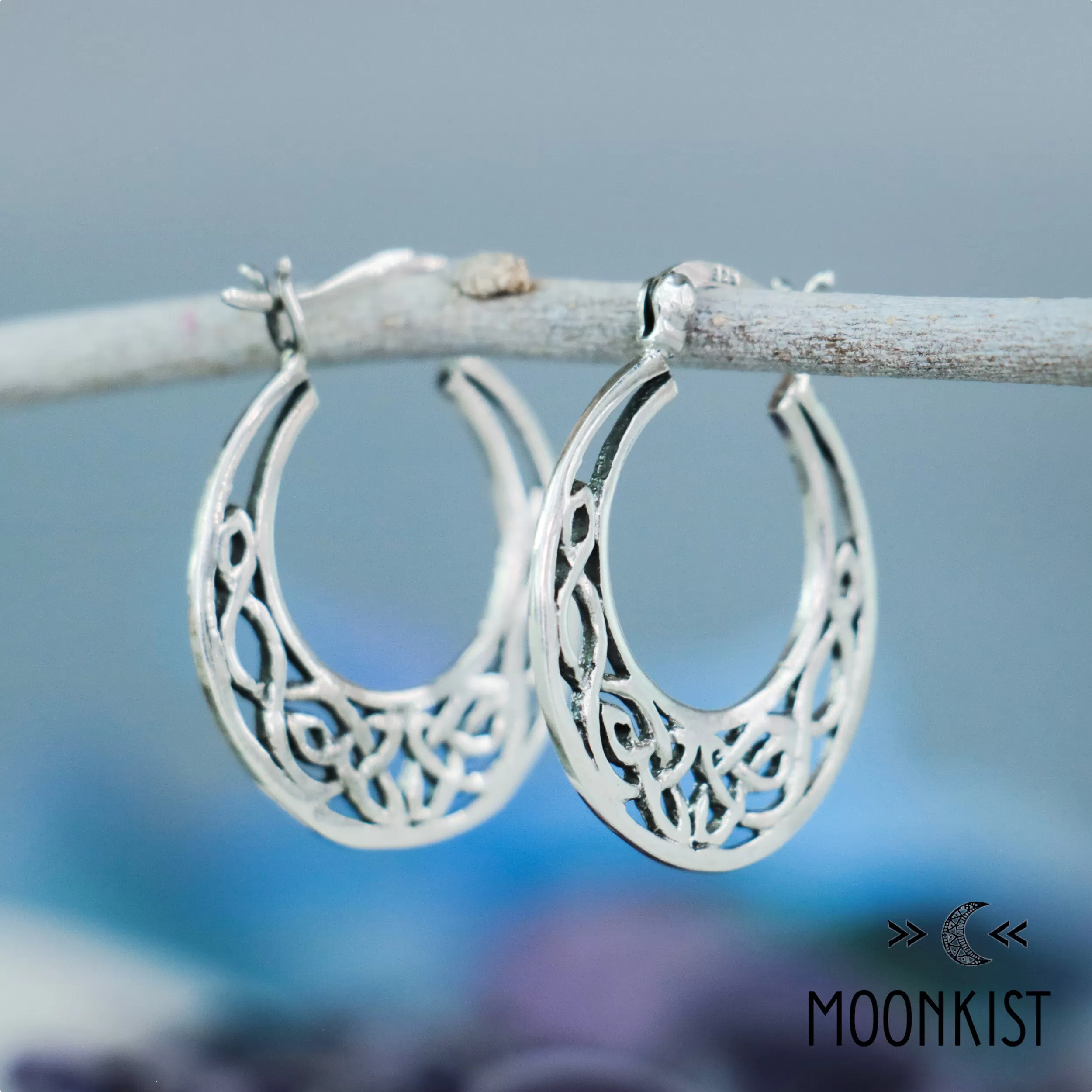 Celtic Hoop Earrings | Moonkist Designs