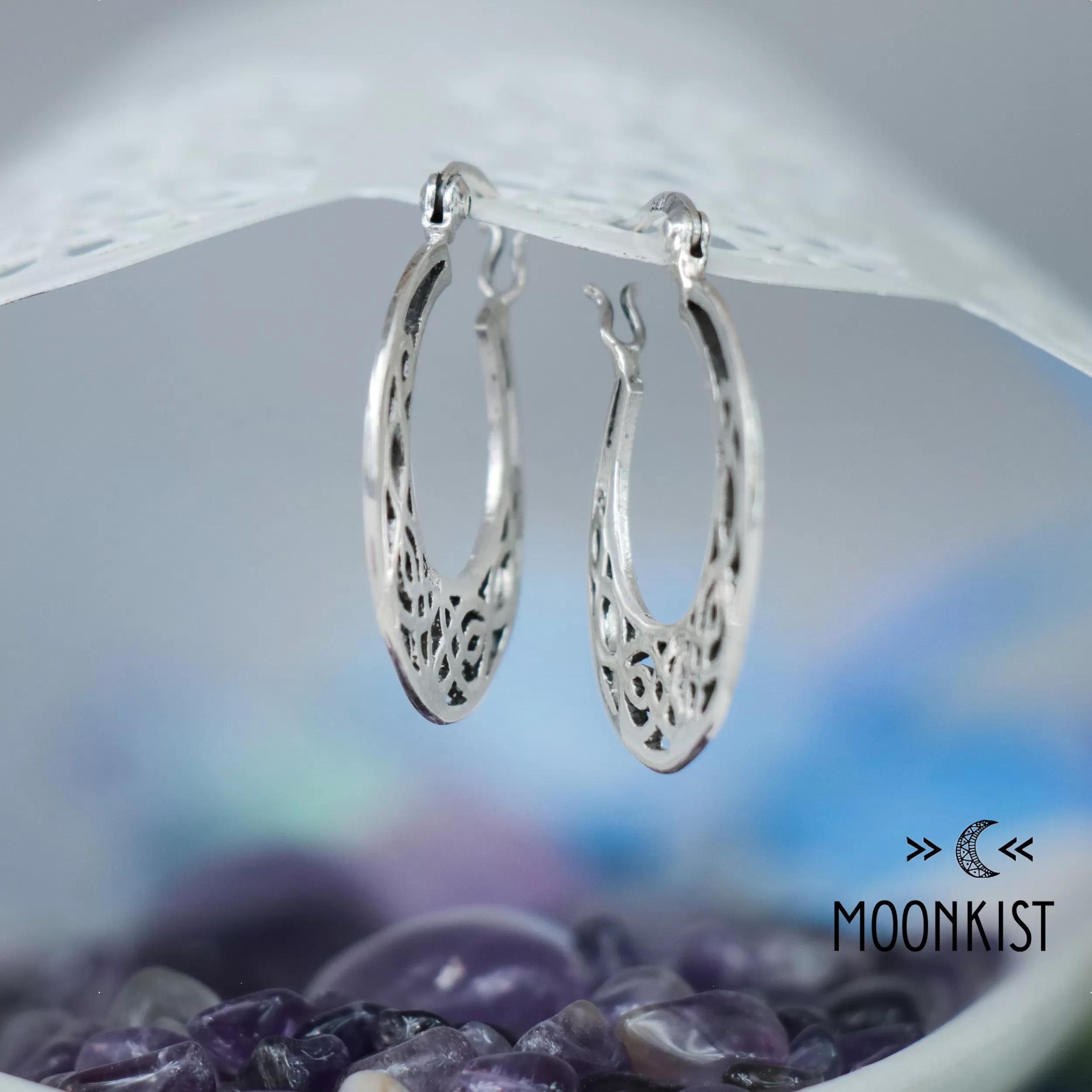 Celtic Hoop Earrings | Moonkist Designs