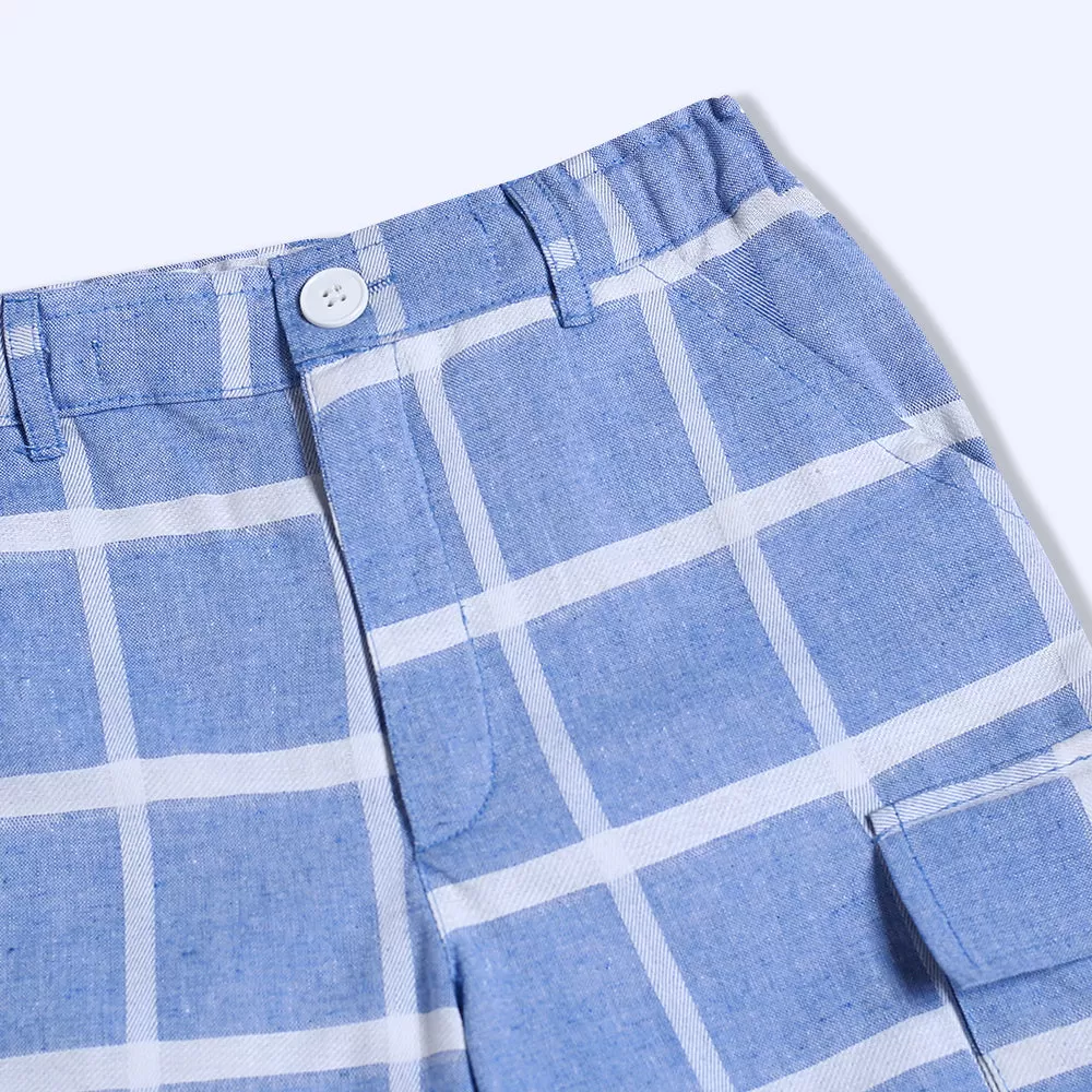 Checkered Cotton Shorts