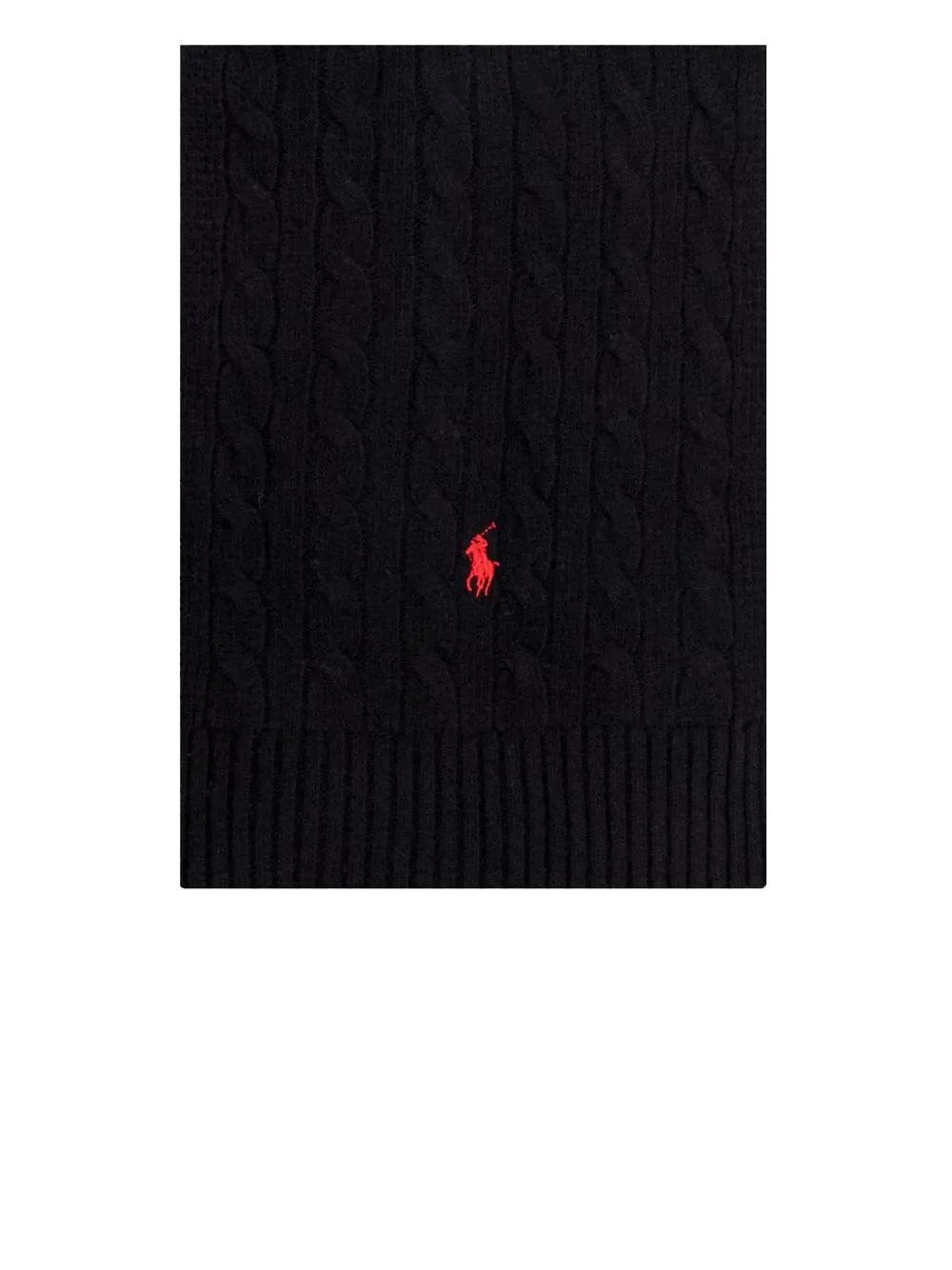 Classic Cable Scarf Oblong - Black