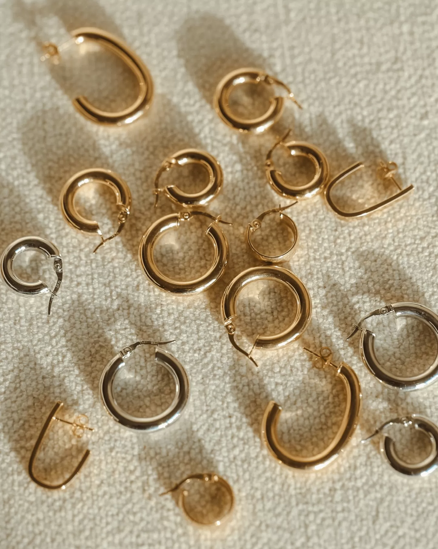 Classic Curved Hoops - 10k Gold