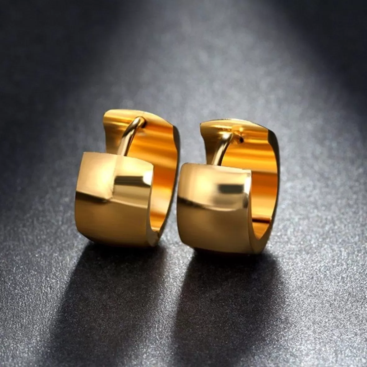 Classic Golden Huggie Hoop Earring