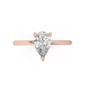 Classic Pear Cut Solitaire Engagement Ring