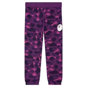 Color Camo Wide Fit Sweat Pants - Purple