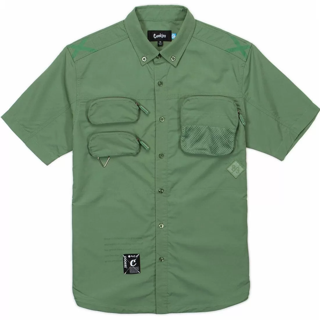 Cookies Key Largo SS Woven Shirt (Light Olive) CM232WST03