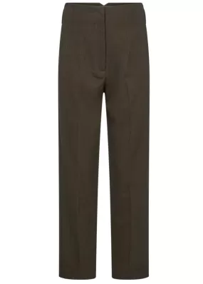 Copenhagen Muse Tailor Pants straight leg - Bukser - Olive Melange