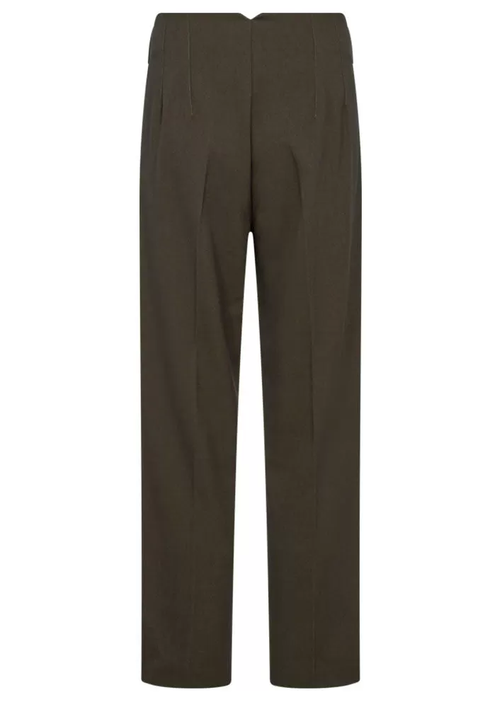 Copenhagen Muse Tailor Pants straight leg - Bukser - Olive Melange