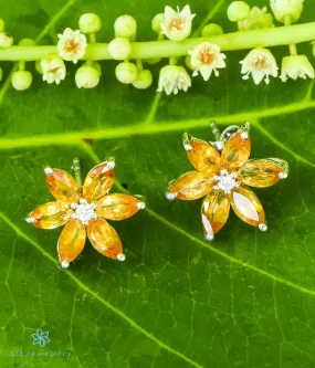 Copy of The Daffodils Silver Gemstone Ear-studs (Blue Topaz)