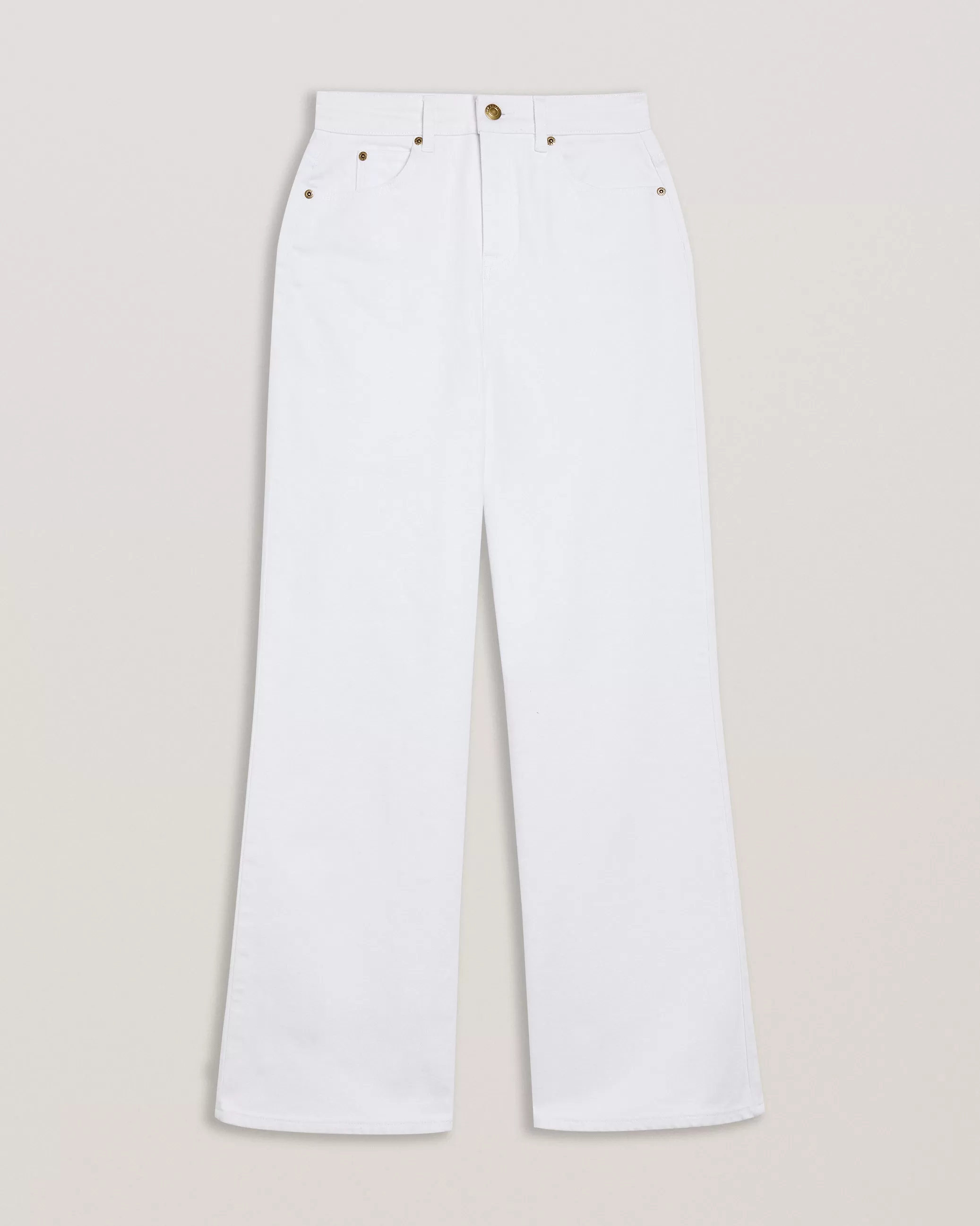 Darhla High Rise Wide Leg Jeans White