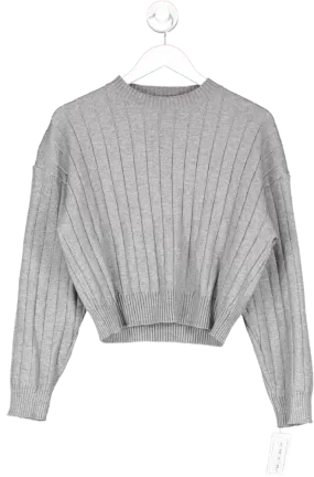 Dazy Grey Ribbed Jumper UK M