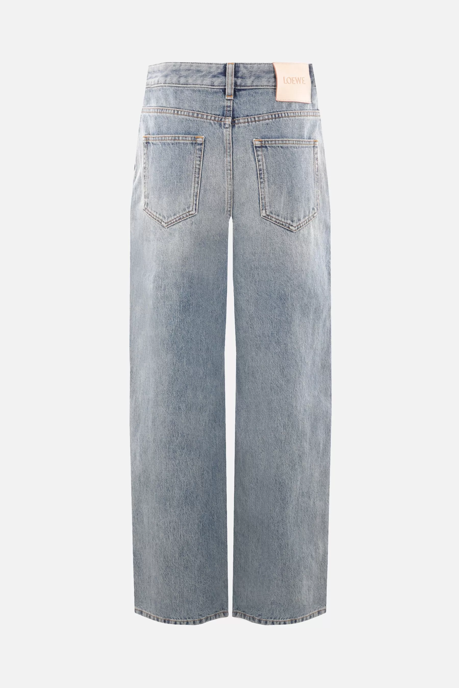 denim high-waisted jeans