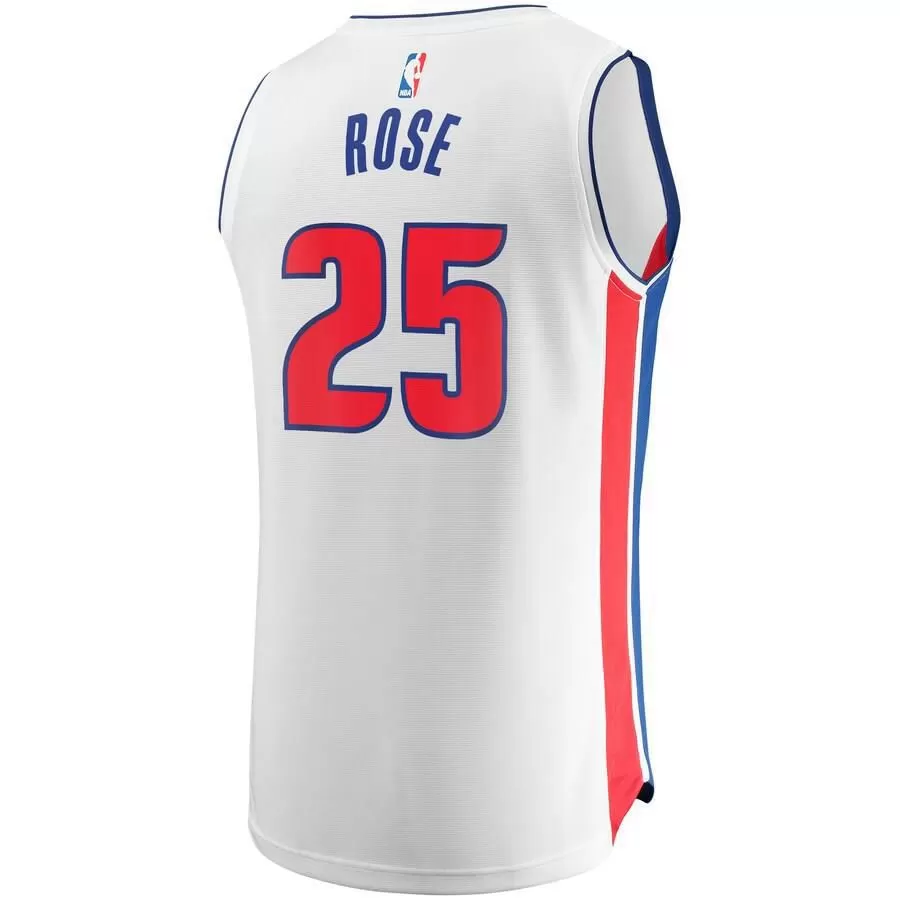 Detroit Pistons Derrick Rose Fanatics Branded Replica Fast Break Player Association Jersey Kids - White | Ireland L0898Y5