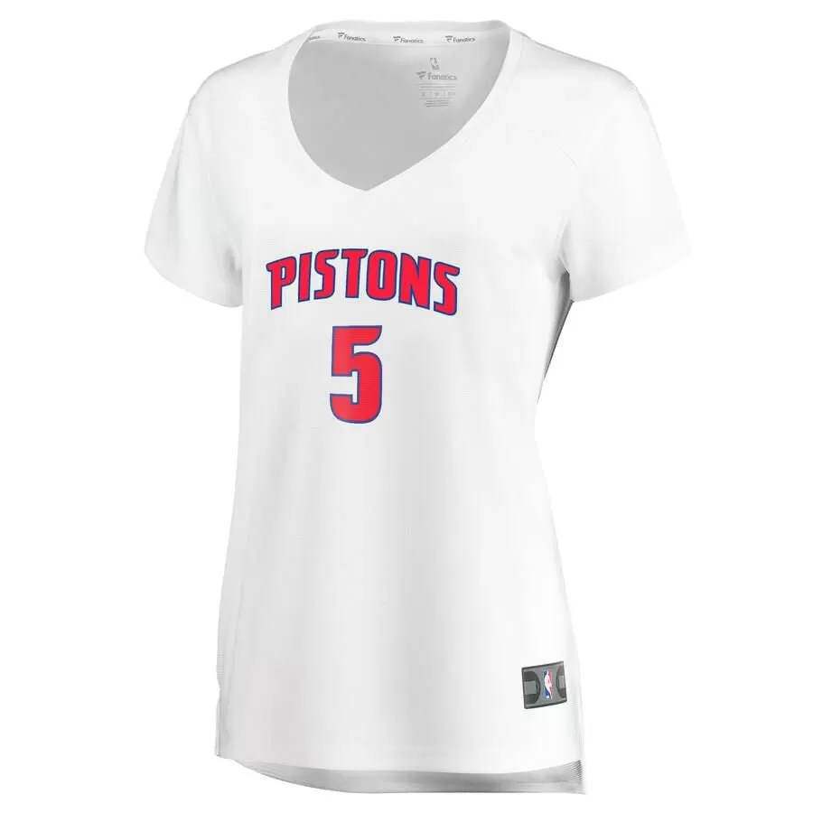 Detroit Pistons Luke Kennard Fanatics Branded Replica Fast Break Player Association Jersey Womens - White | Ireland N8036C3