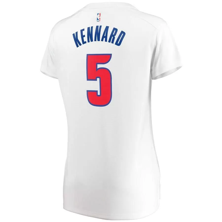 Detroit Pistons Luke Kennard Fanatics Branded Replica Fast Break Player Association Jersey Womens - White | Ireland N8036C3