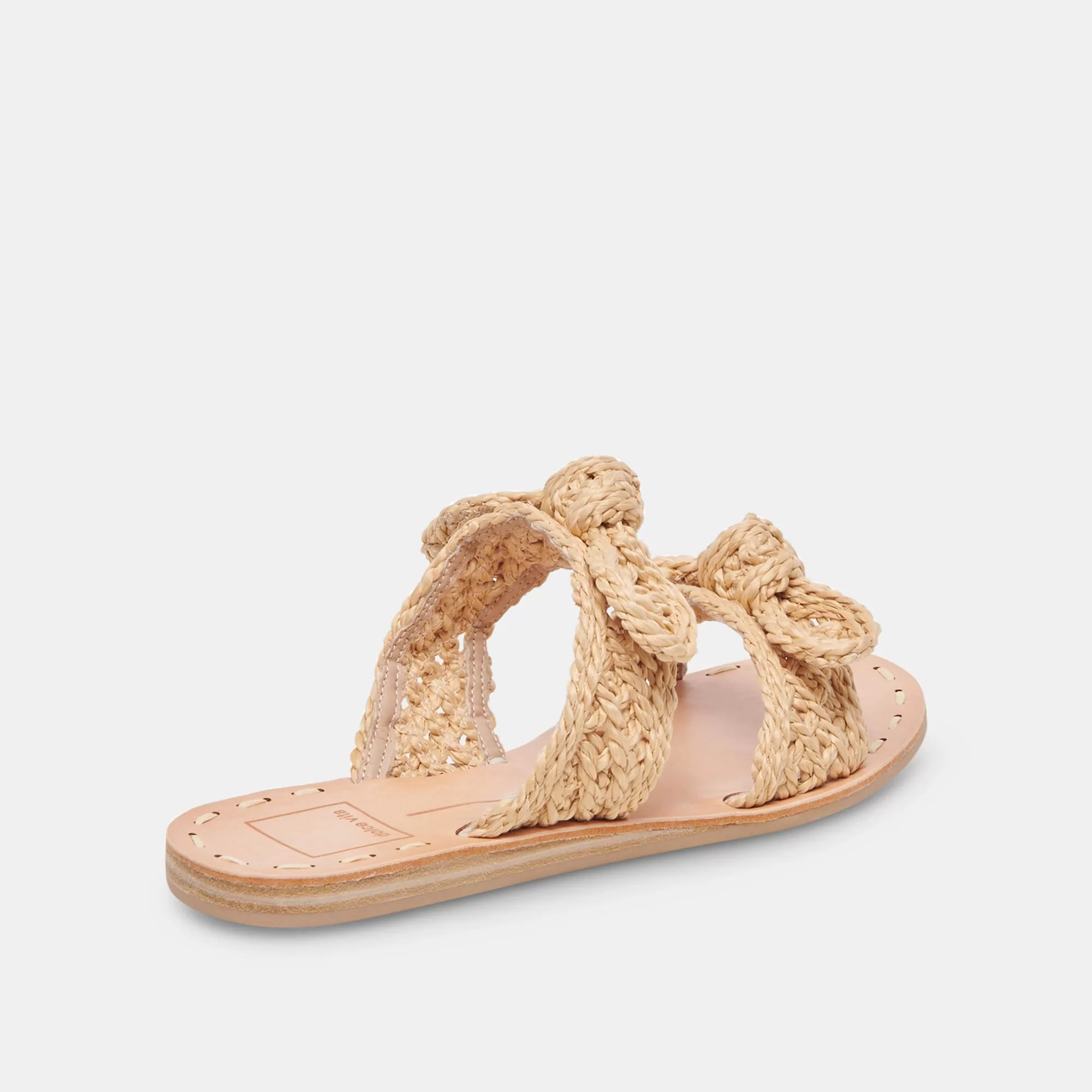 DINAH WIDE SANDALS LT NATURAL RAFFIA