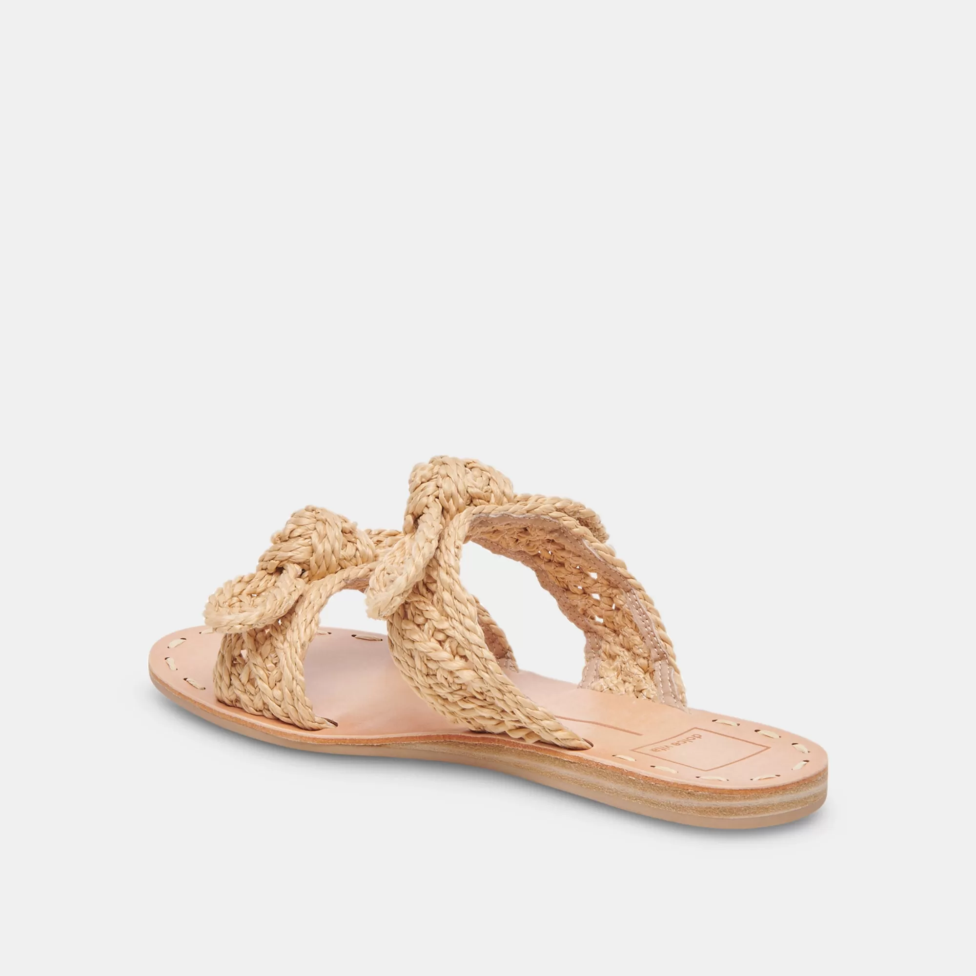 DINAH WIDE SANDALS LT NATURAL RAFFIA